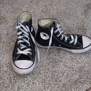 Black high top converse